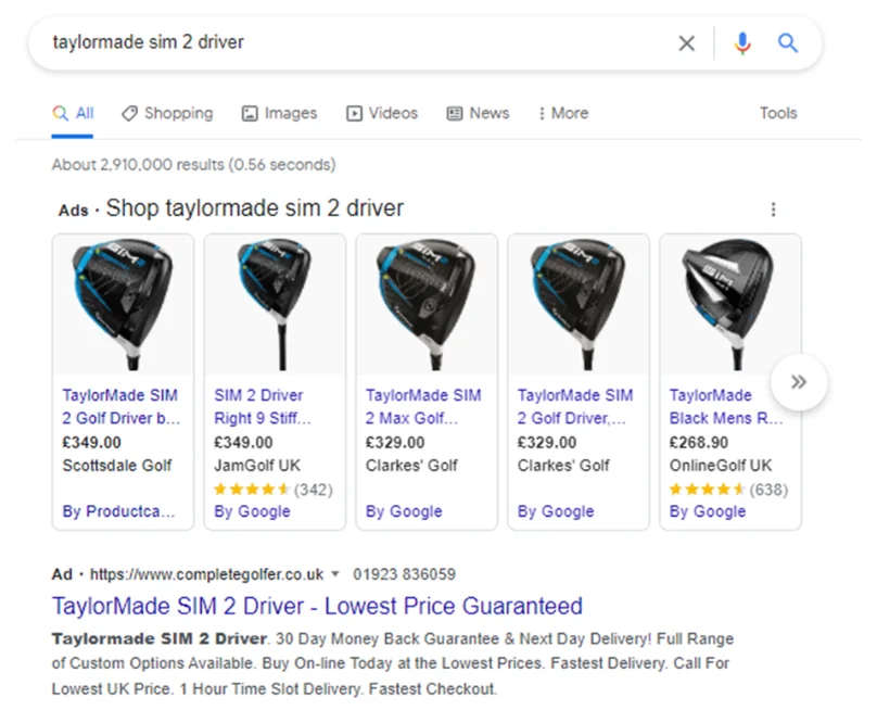 Taylormade Sim 2 Driver Google Search